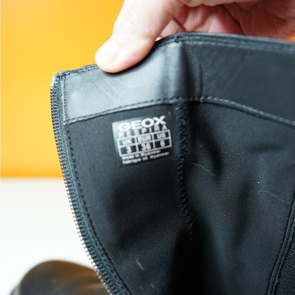 Geox Black Leather Ankle Booties - Picture 4 of 8